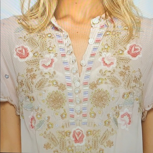 Johnny Was Blush Talum Tunic - Picture 6 of 7